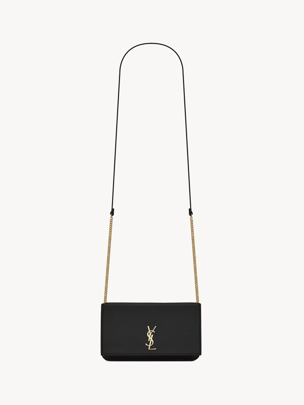 Saint Laurent YSL Cassandre Black Leather Crossbody Bag
